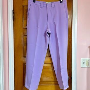 Bogey Boys Lavender Light Purple Golf Pleated Pants Men’s US Waist 36